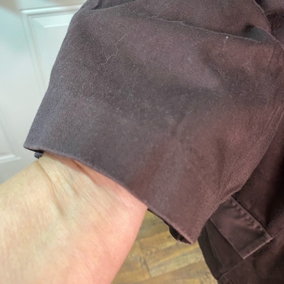 Cato size 18/20 dark brown 3/4 length sleeve stretch comfy chunky buttons cotton - Picture 3 of 7